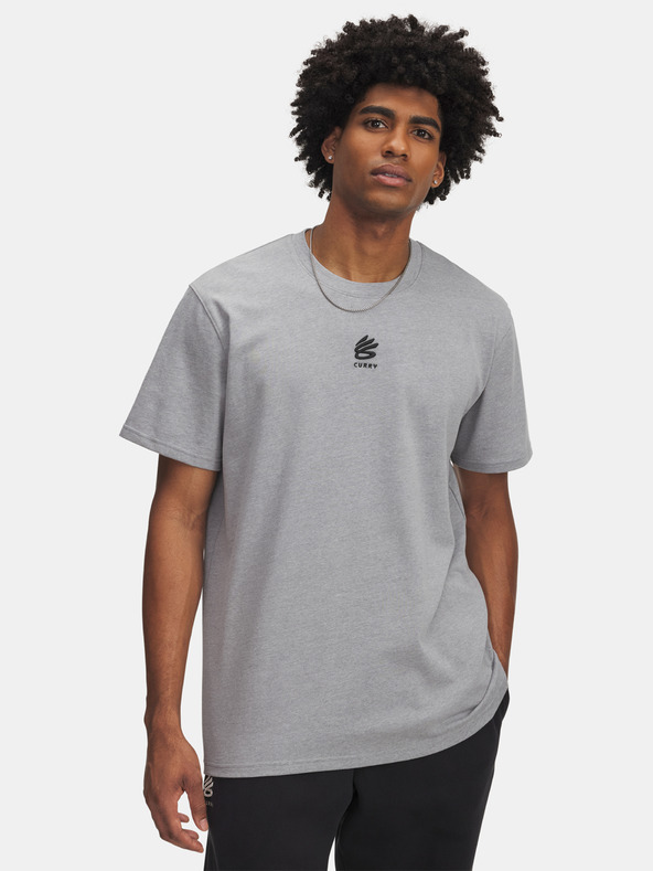 Under Armour Muška majica Under Armour Curry Hvyweight Logo Tee-GRY