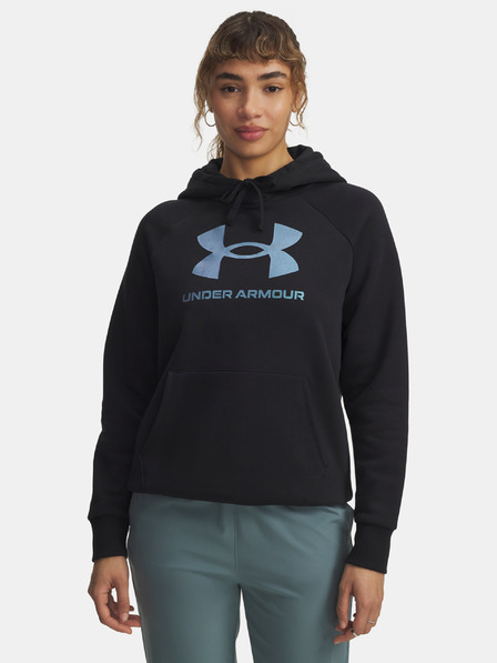 Under Armour Ženski hoodie Under Armour UA Rival Flc Shimmer Hdy-BLK