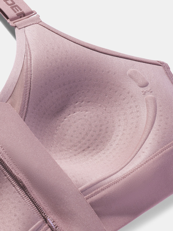 Under Armour Ženski grudnjak Under Armour UA Infinity High Zip 2.0 Bra-PNK