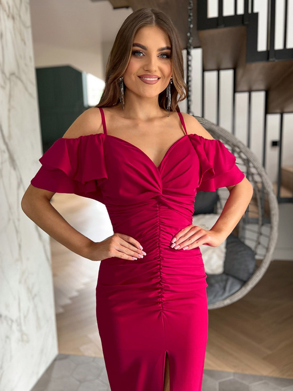 Edoti Maxi haljina FLORENCE - fuksija boja