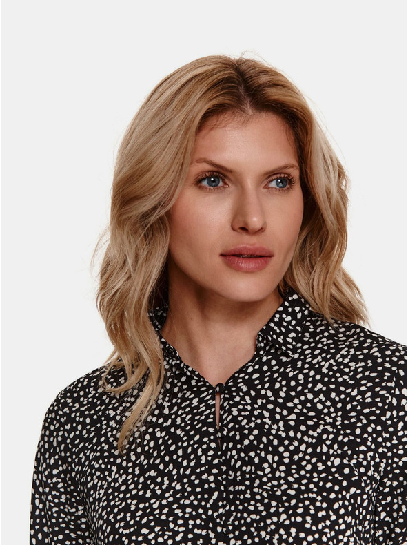 TOP SECRET Crna bluza s uzorkom i TOP SECRET gumbima