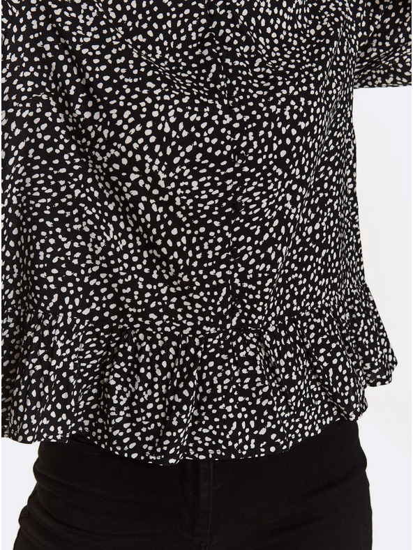 TOP SECRET Crna bluza s uzorkom i TOP SECRET gumbima