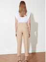 Trendyol Bež ženske skraćene hlače s džepovima Trendyol