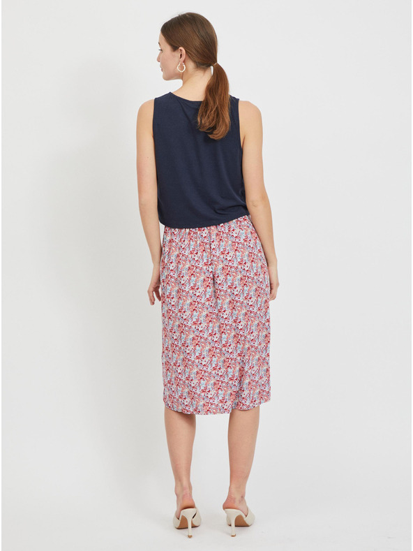 Vila Tamnoplavi kratki top s kravatom VILA Anika