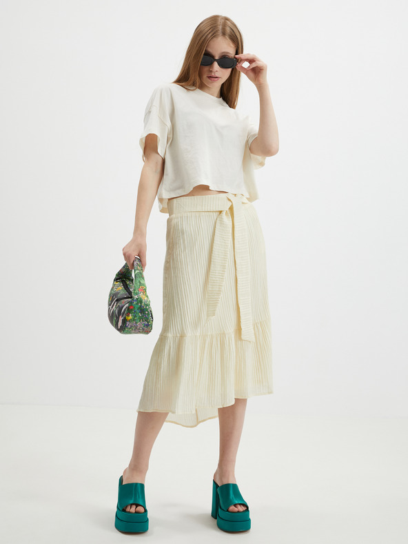 Vero Moda Krem ženska midi suknja VERO MODA Hajija