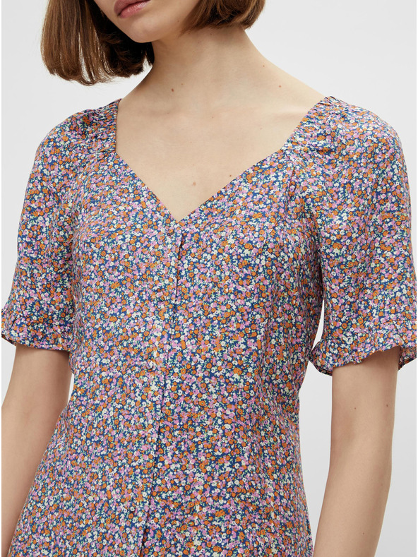 Pieces Pieces Timberly ljubičasta cvjetna haljina na vezanje