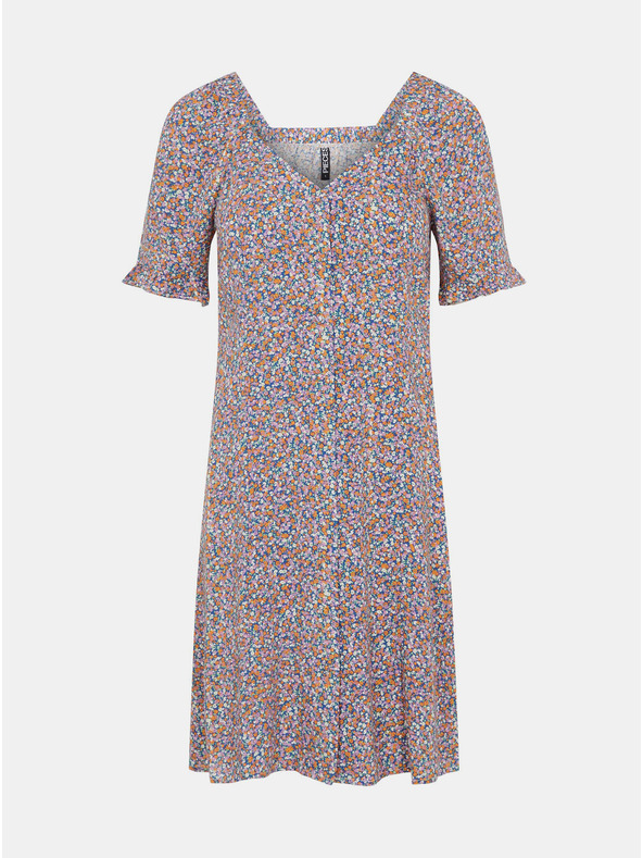 Pieces Pieces Timberly ljubičasta cvjetna haljina na vezanje