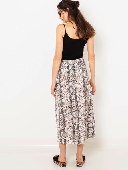 CAMAIEU Siva suknja s uzorkom i prorezom CAMAIEU