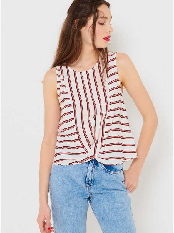 CAMAIEU Top na crvene i bijele pruge CAMAIEU