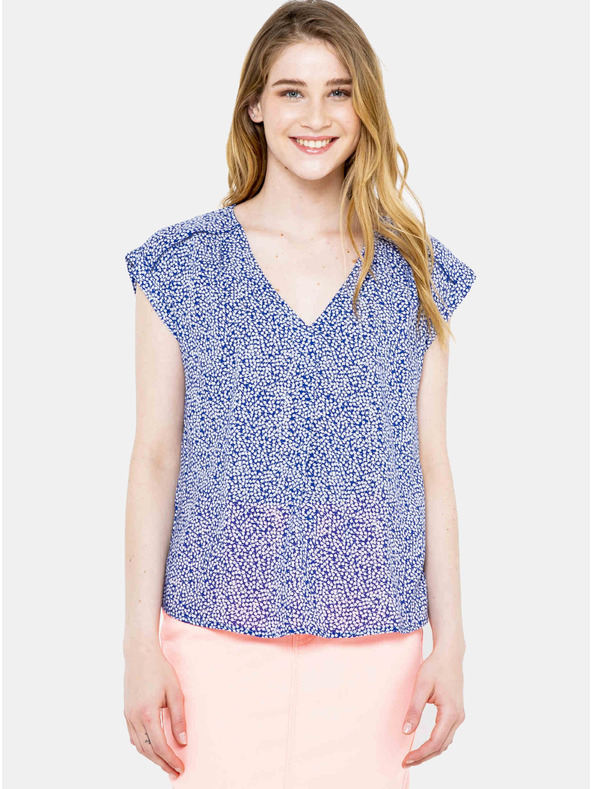 CAMAIEU Plava bluza s uzorkom CAMAIEU