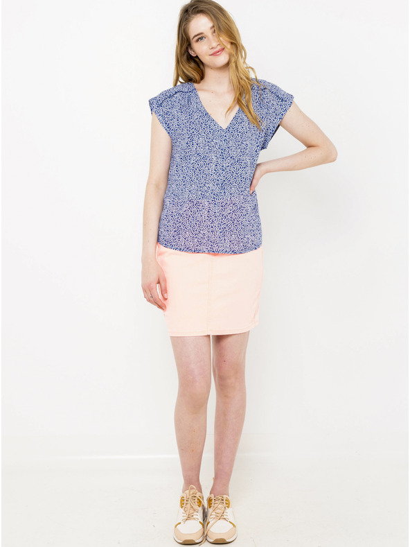 CAMAIEU Plava bluza s uzorkom CAMAIEU