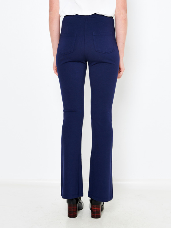 CAMAIEU Tamnoplave bootcut hlače s visokim strukom CAMAIEU