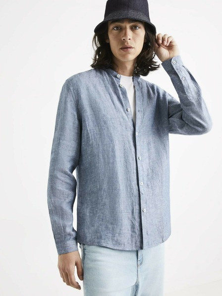 Celio Celio Ratamao plava lanena košulja