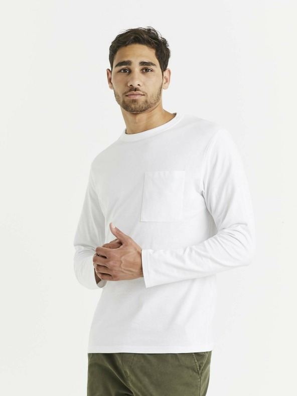 Celio Bijela muška basic majica s Celio džepom