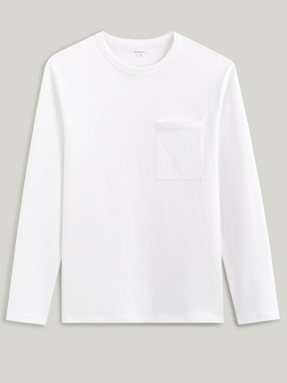 Celio Bijela muška basic majica s Celio džepom