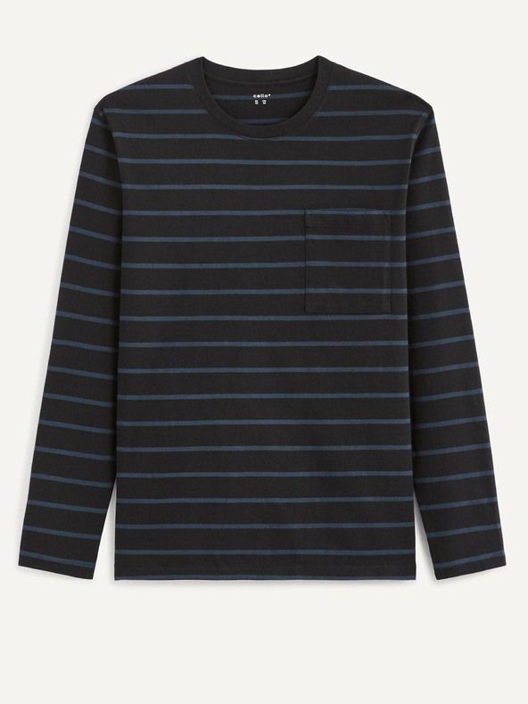 Celio Plavo-crna muška prugasta majica Celio