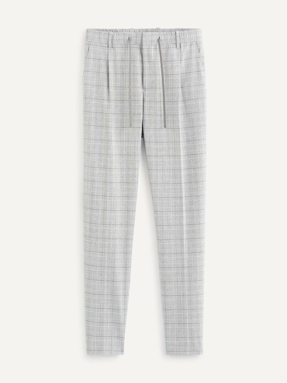 Celio Svijetlo sive muške karirane hlače Celio