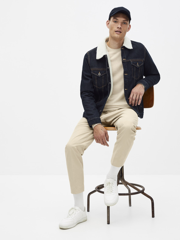 Celio Celio Susherpa tamnoplava traper jakna s umjetnim krznom