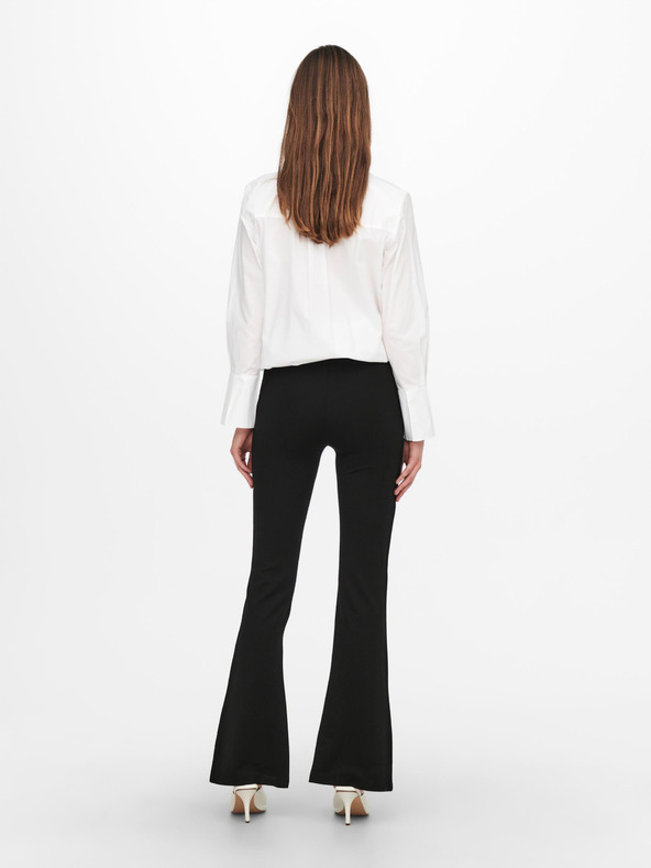 Jacqueline de Yong Crne ženske lepršave hlače JDY Pretty