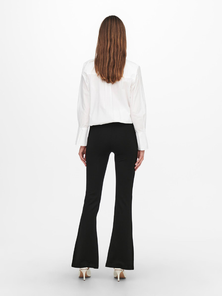 Jacqueline de Yong Crne ženske lepršave hlače JDY Pretty