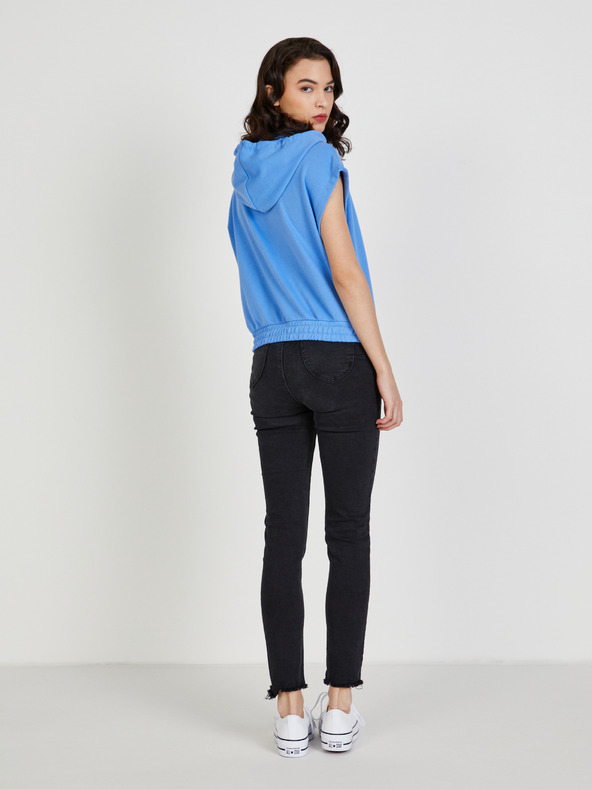 ONLY Plavi ženski sweatshirt prsluk s kapuljačom ONLY Siva