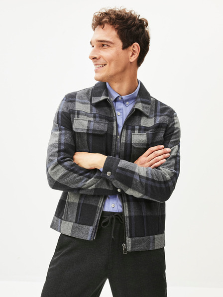 Celio Celio Punjab tamno siva muška karirana jakna