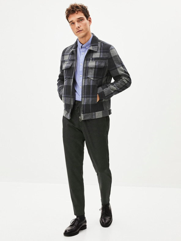 Celio Celio Punjab tamno siva muška karirana jakna