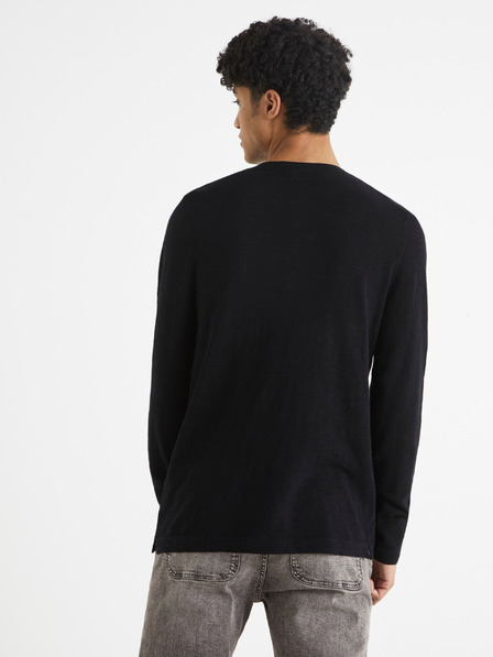 Celio Celio Behenley Crna muška karirana majica kratkih rukava