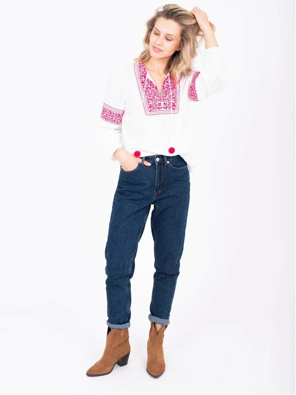 Brakeburn Ružičasto bijela Brakeburn ženska široka bluza