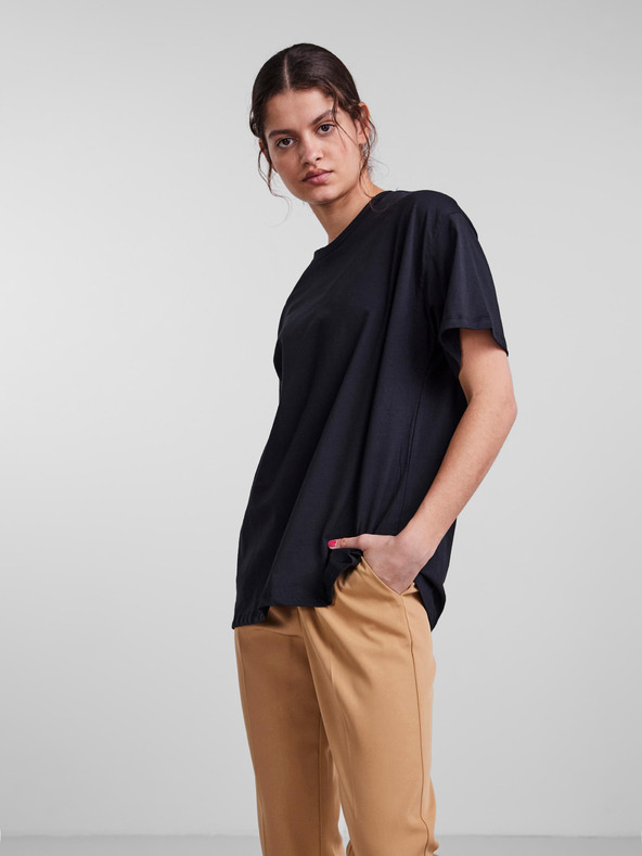 Pieces Pieces Rina crna oversize majica