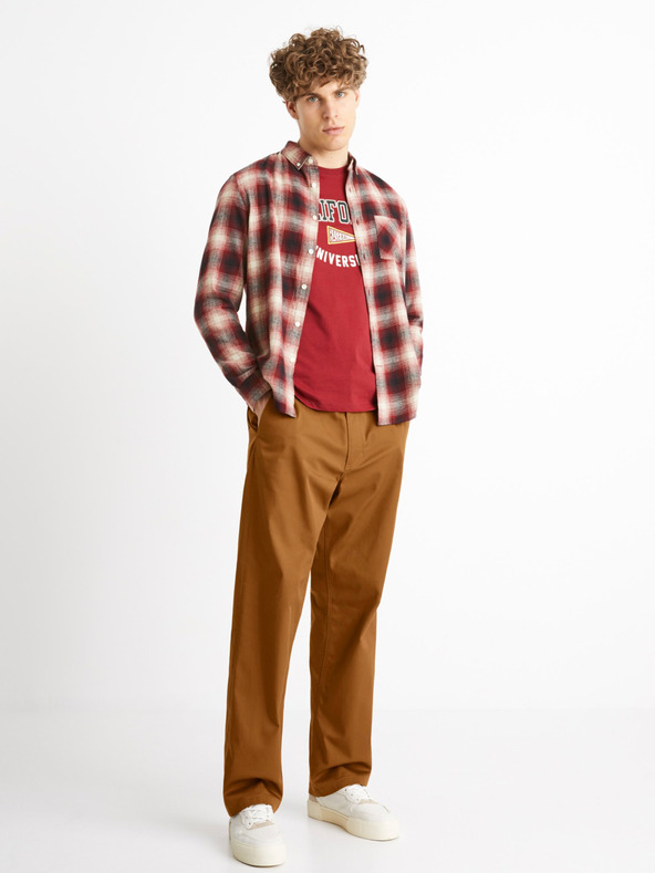 Celio Celio Camulto crvena karirana košulja za muškarce