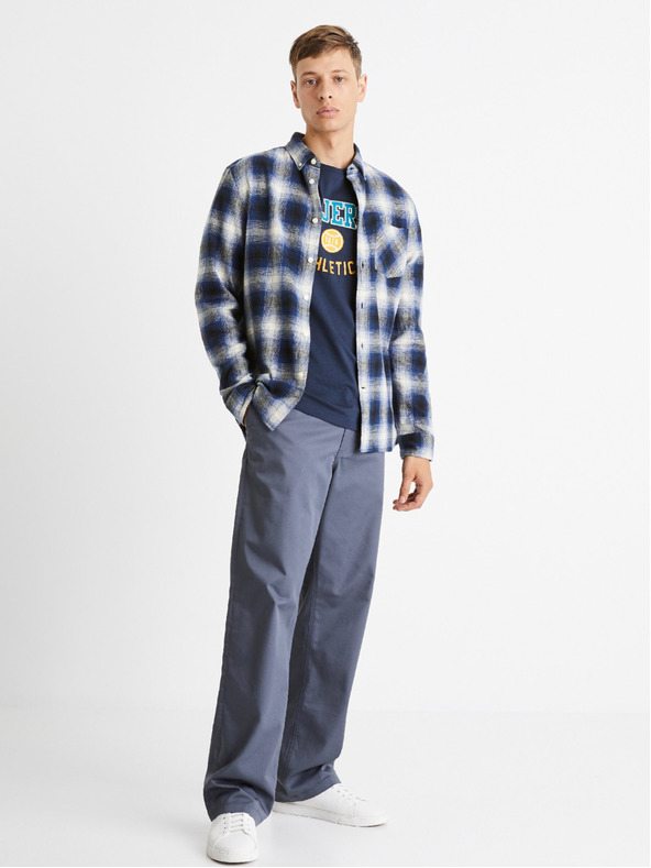 Celio Plava muška karirana košulja Celio Camulto