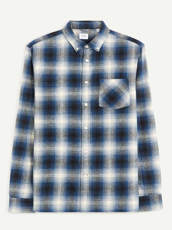 Celio Plava muška karirana košulja Celio Camulto