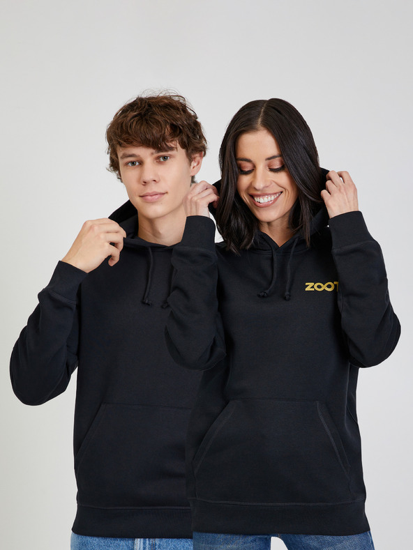 ZOOT.collab Crna unisex majica s kapuljačom ZOOT