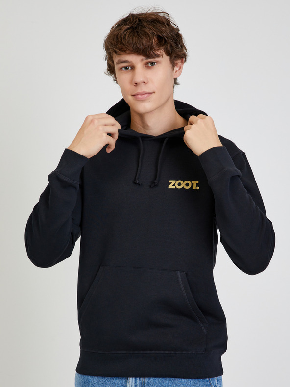 ZOOT.collab Crna unisex majica s kapuljačom ZOOT
