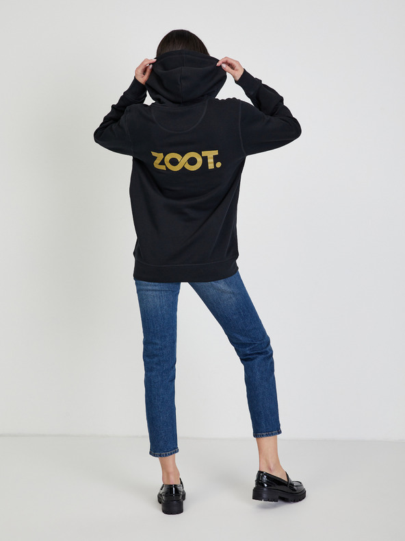 ZOOT.collab Crna unisex majica s kapuljačom ZOOT
