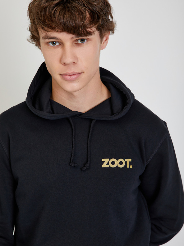 ZOOT.collab Crna unisex majica s kapuljačom ZOOT