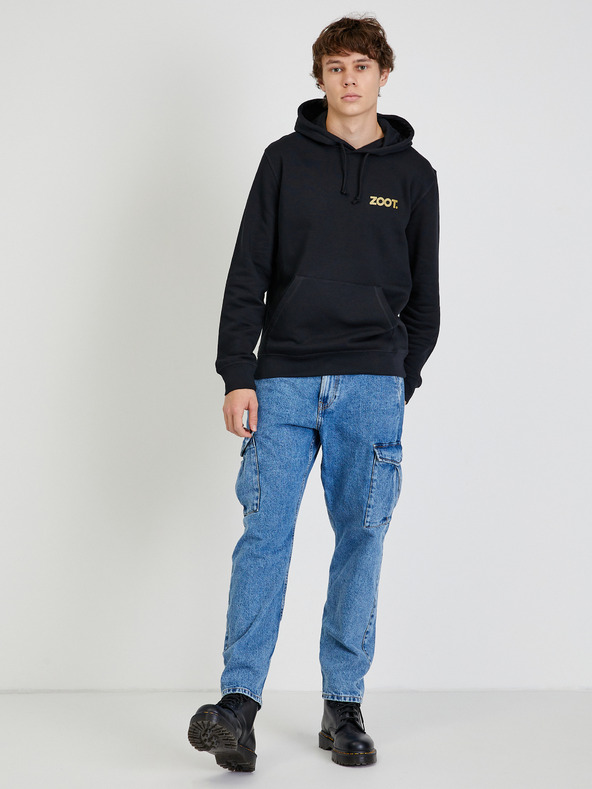 ZOOT.collab Crna unisex majica s kapuljačom ZOOT