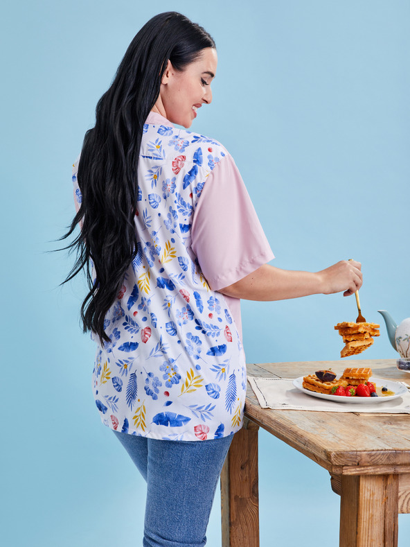 ZOOT.collab Roza ženska košulja sa cvjetnim leđima iz kolekcije BESKY by ZOOT