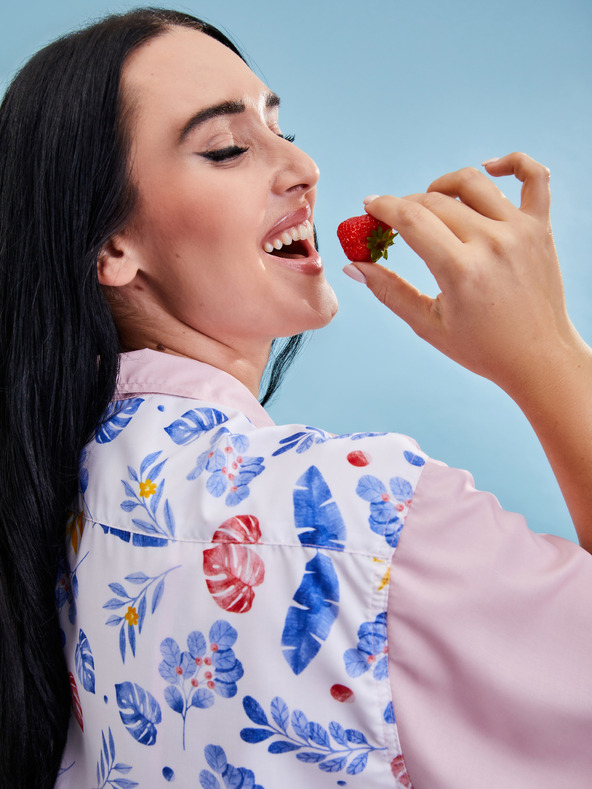 ZOOT.collab Roza ženska košulja sa cvjetnim leđima iz kolekcije BESKY by ZOOT