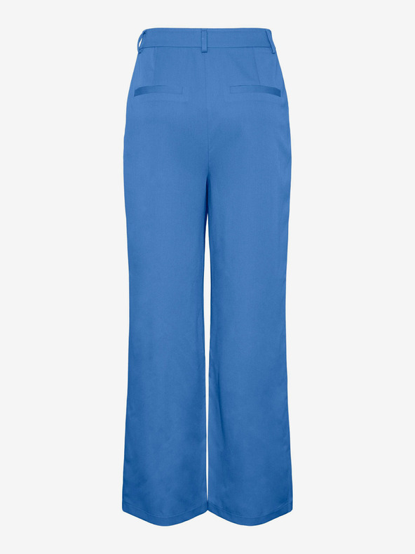 Pieces Plave ženske široke hlače Pieces Thelma