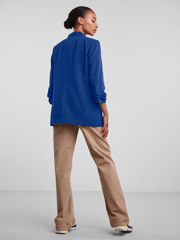 Pieces Tamnoplavi ženski sako sa tričetvrt rukavima Pieces Boss