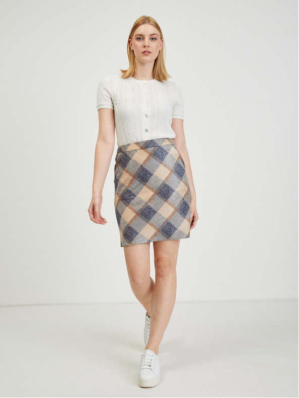 Orsay Bež-siva ženska karirana suknja ORSAY