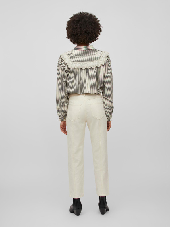 Vila Krem ženske traperice ravnog kroja VILA Outline