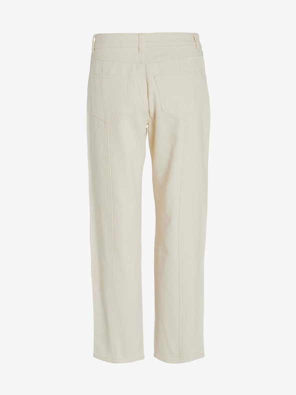 Vila Krem ženske traperice ravnog kroja VILA Outline