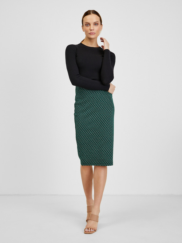 Orsay Tamnozelena ženska suknja s uzorkom ORSAY