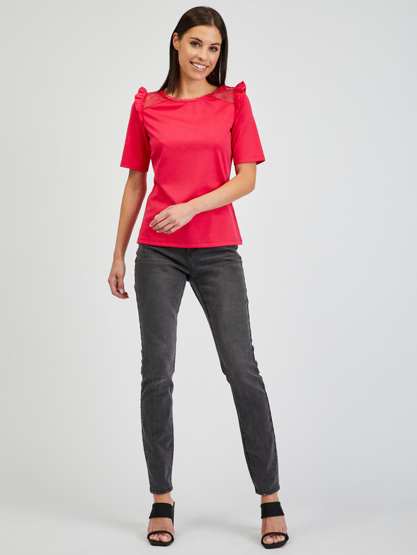 Orsay Tamno roza ženska majica s prorezom na leđima ORSAY