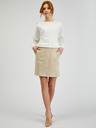 Orsay Bež ženska suknja od brušene kože ORSAY
