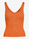 Vero Moda Narančasta ženska rebrasta osnovna majica bez rukava VERO MODA Glory