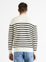 Celio Celio Denerio crno-bijeli prugasti pulover za muškarce